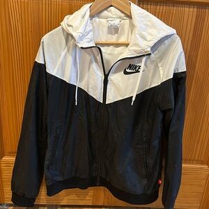 Nike Black and White Windbreaker Jacket